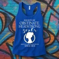 Society Of Obstinate Headstrong Jane Austen Funny Gift Cool Gift Women's Tank Top thumb 3