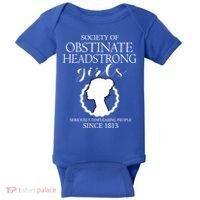 Society Of Obstinate Headstrong Jane Austen Funny Gift Cool Gift Baby Bodysuit thumb 0