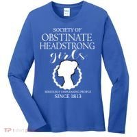 Society Of Obstinate Headstrong Jane Austen Funny Gift Cool Gift Women's Long Sleeve Shirt thumb 0