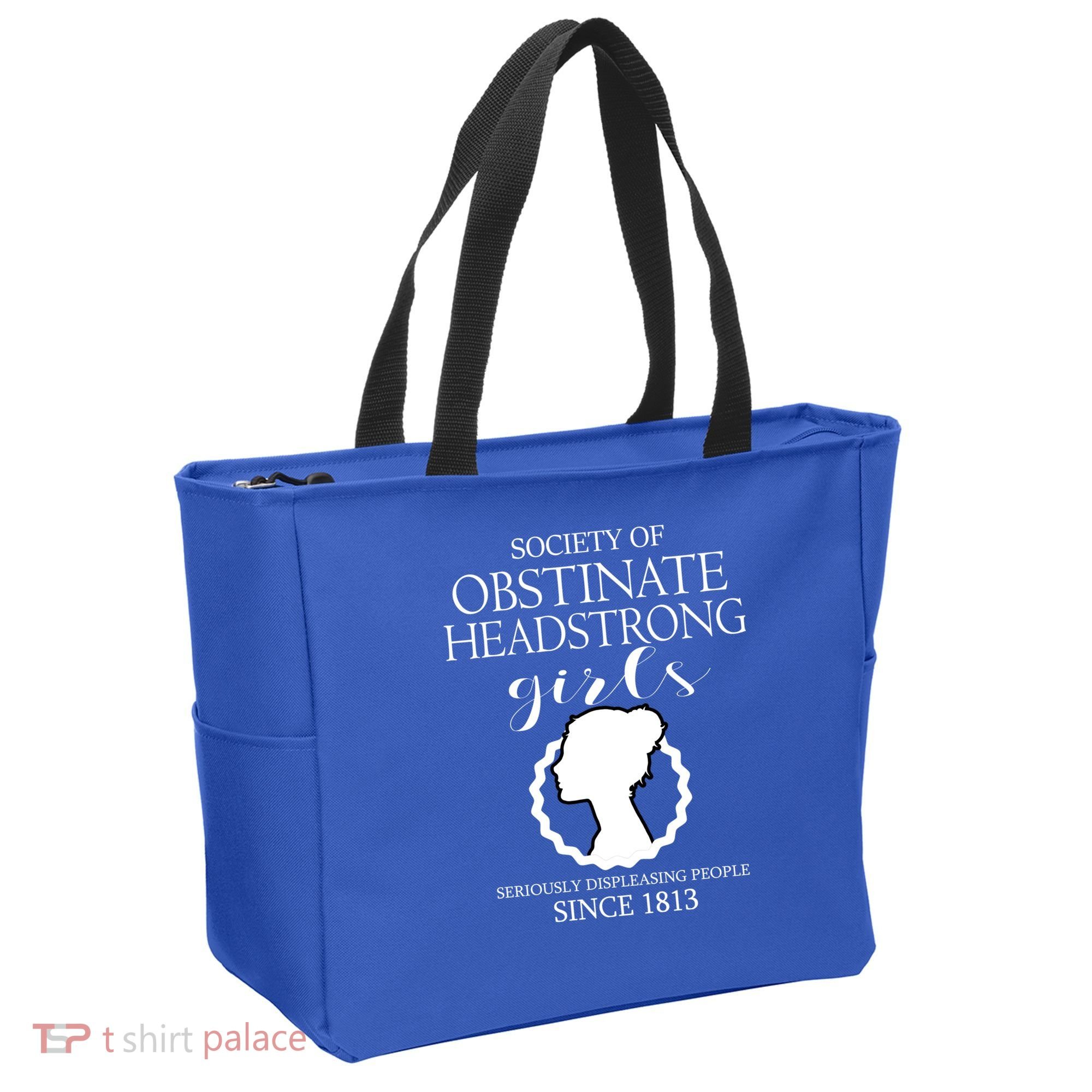 Society Of Obstinate Headstrong Jane Austen Funny Gift Cool Gift Tote Bag