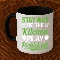 Stay Out Of The Kitchen Play Pickleball Coffee Mug thumb 2