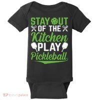 Stay Out Of The Kitchen Play Pickleball Baby Bodysuit thumb 0