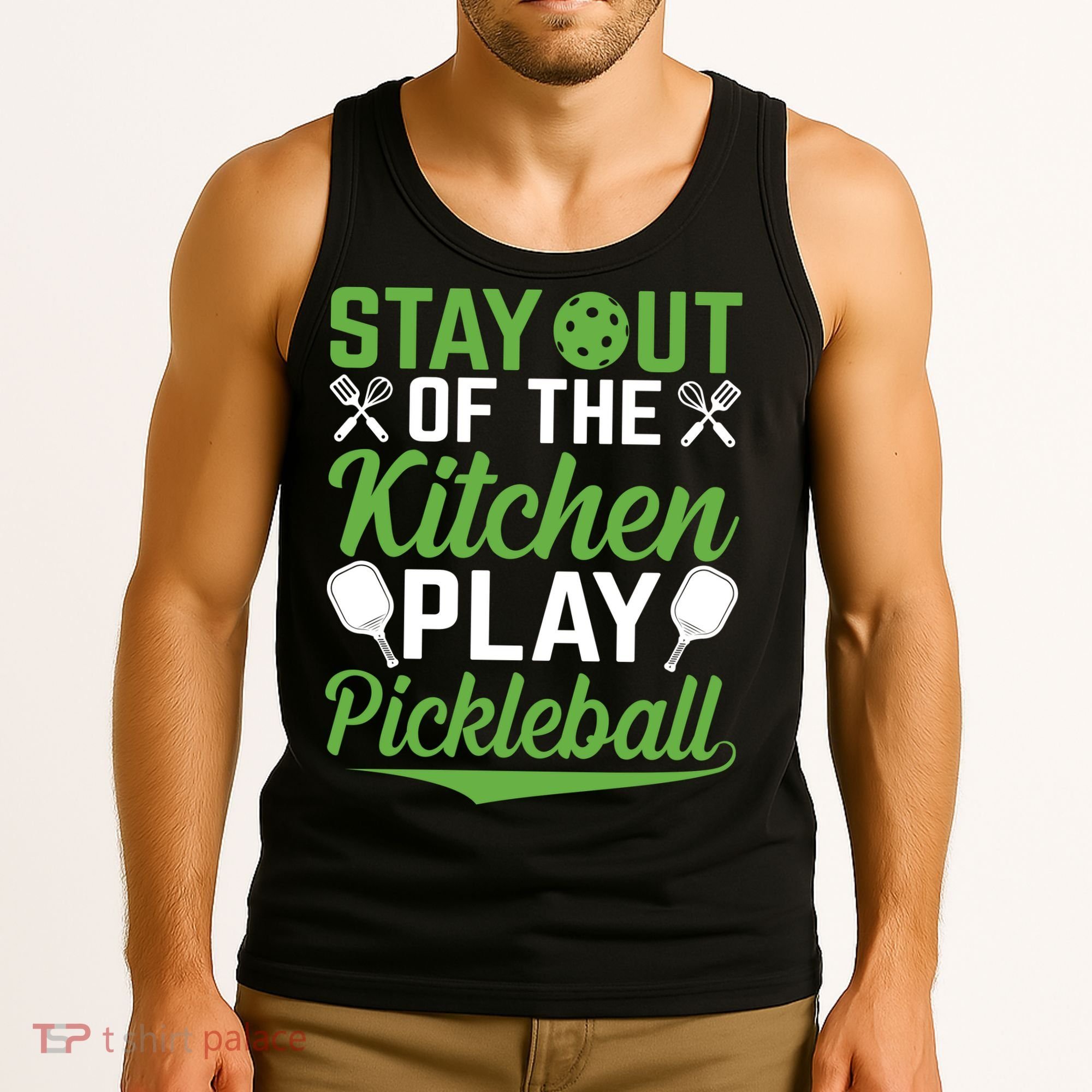 Stay Out Of The Kitchen Play Pickleball Tank Top