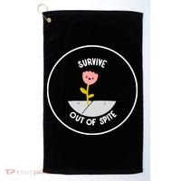 Survive Out Of Spite Golf Towel thumb 0