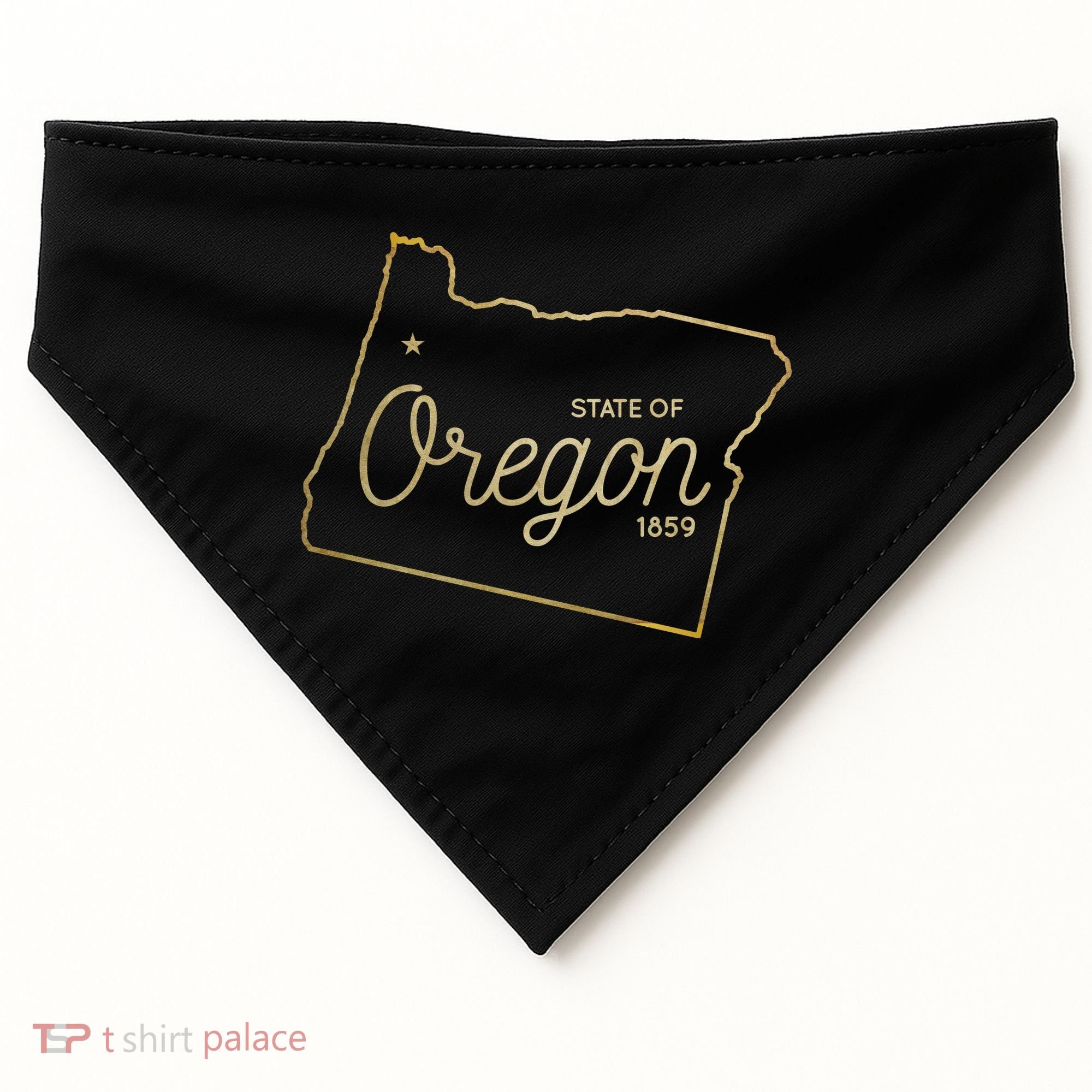 State Of Oregon Est 1859 USA-Made Doggie Bandana
