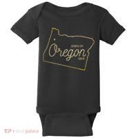 State Of Oregon Est 1859 Baby Bodysuit thumb 0