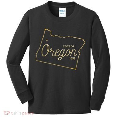 State Of Oregon Est 1859 Kids Long Sleeve Shirt