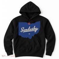 Sandusky Ohio OH Map Hoodie thumb 0