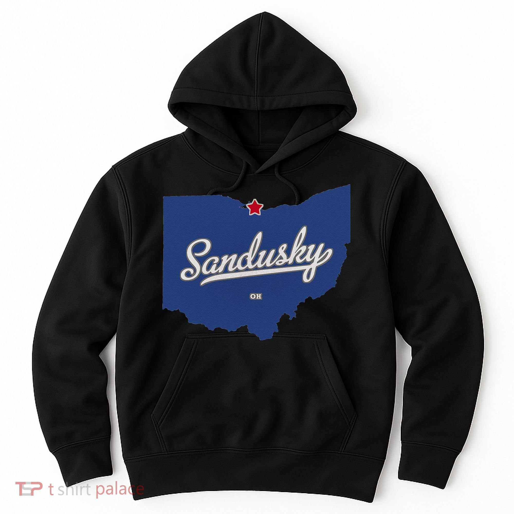 Sandusky Ohio OH Map Hoodie
