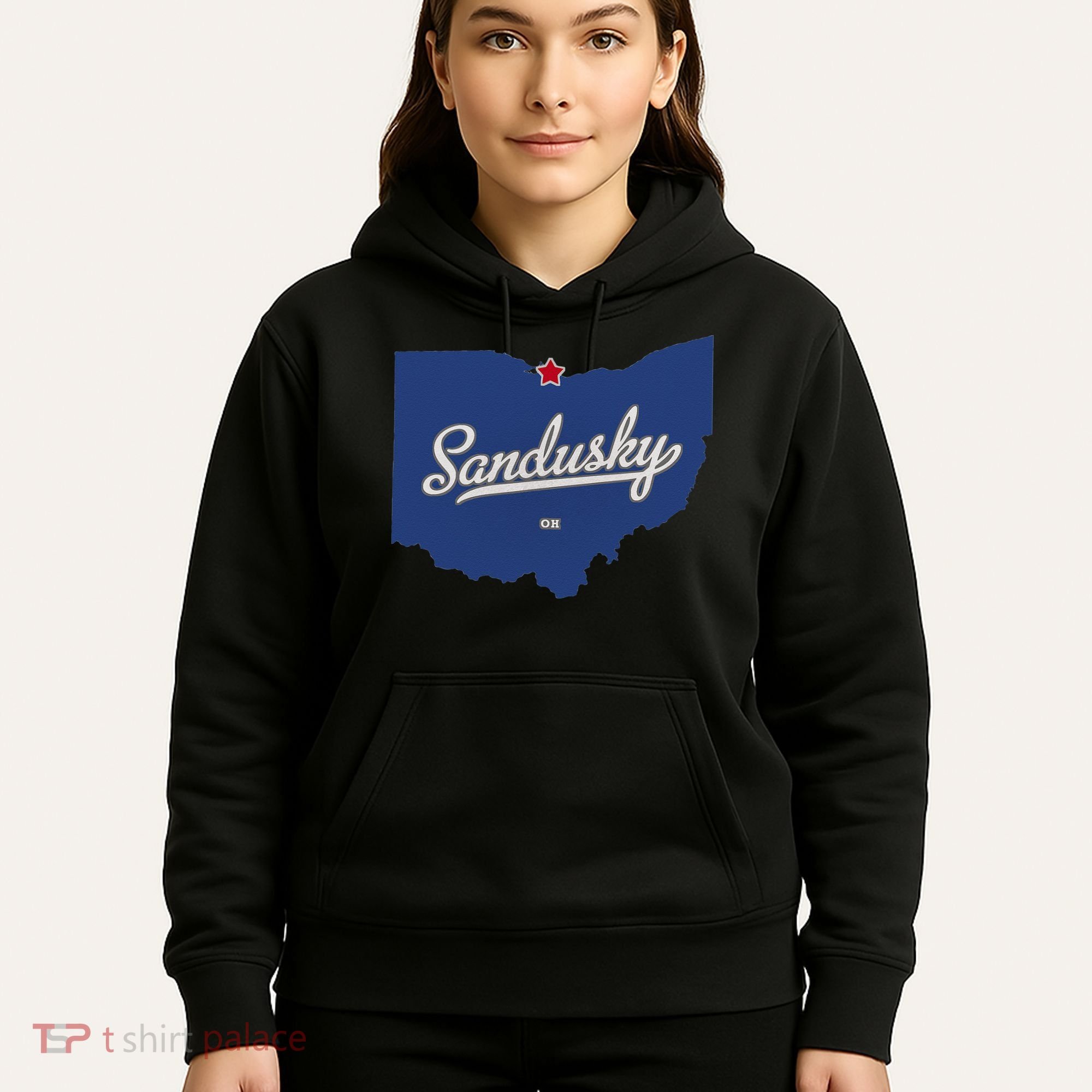Sandusky Ohio OH Map Hoodie