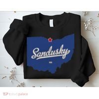 Sandusky Ohio OH Map Sweatshirt thumb 2
