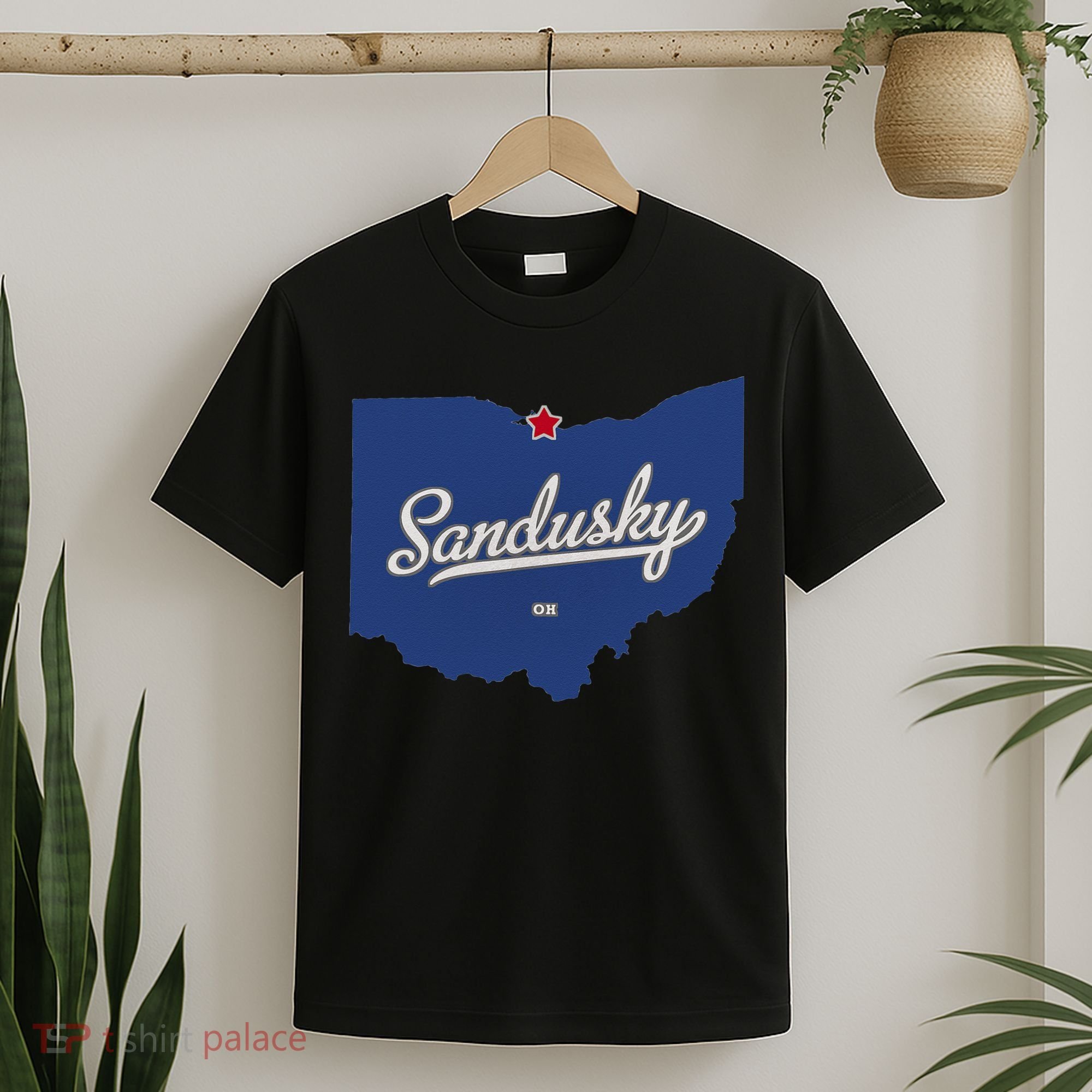 Sandusky Ohio OH Map T-Shirt