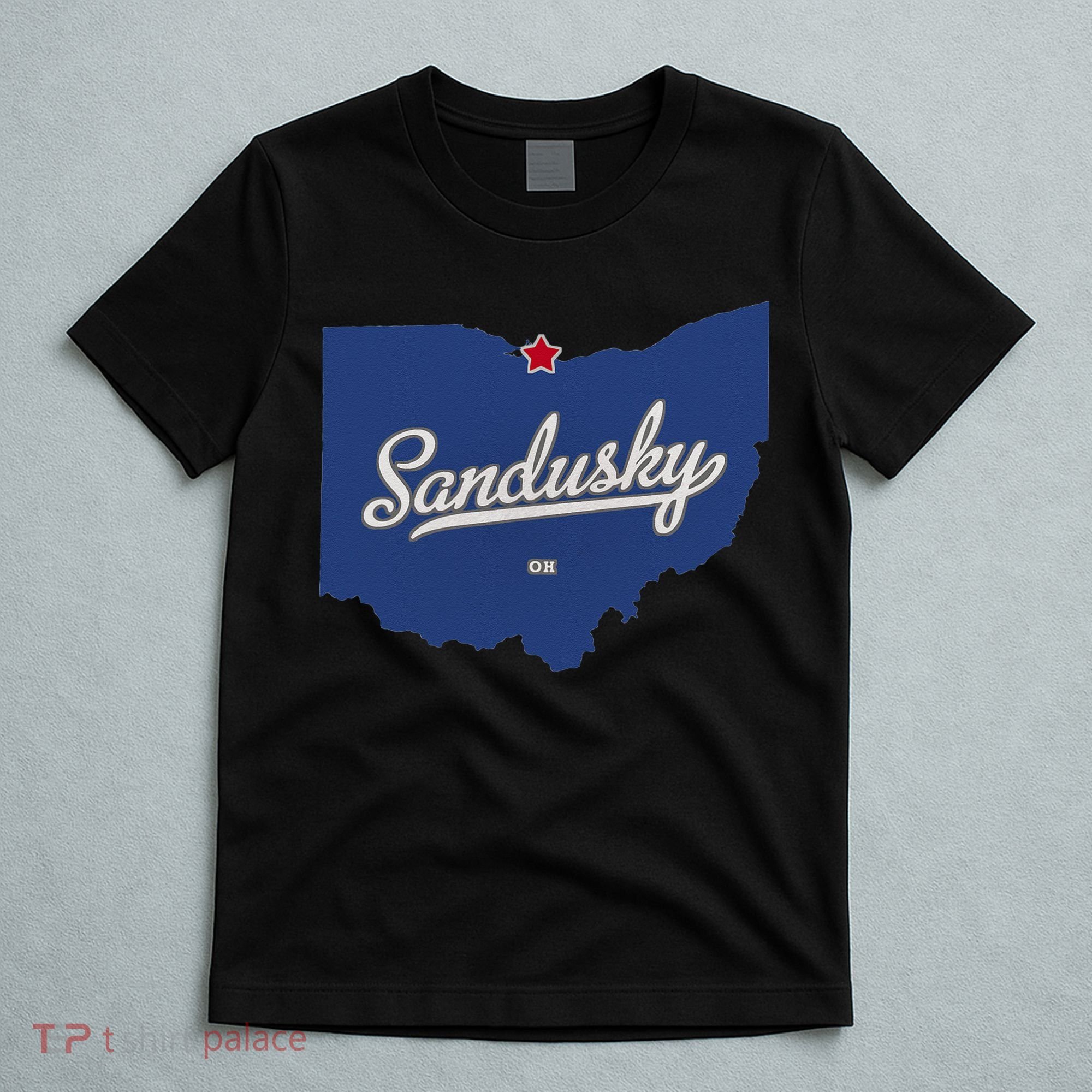 Sandusky Ohio OH Map T-Shirt