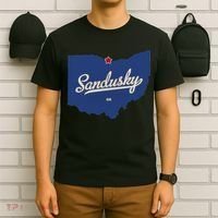 Sandusky Ohio OH Map T-Shirt thumb 6