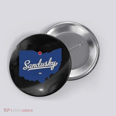 Sandusky Ohio OH Map Button