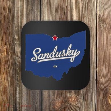 Sandusky Ohio OH Map Coaster