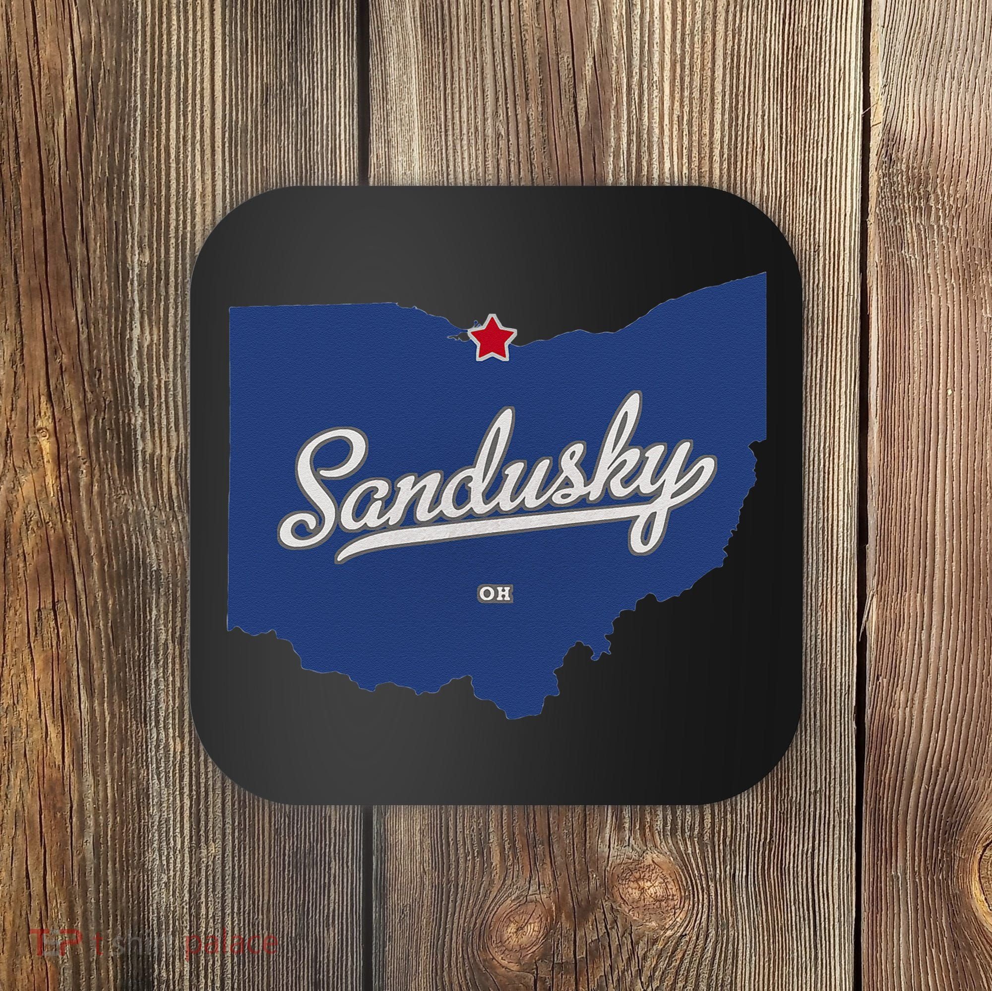 Sandusky Ohio OH Map Coaster
