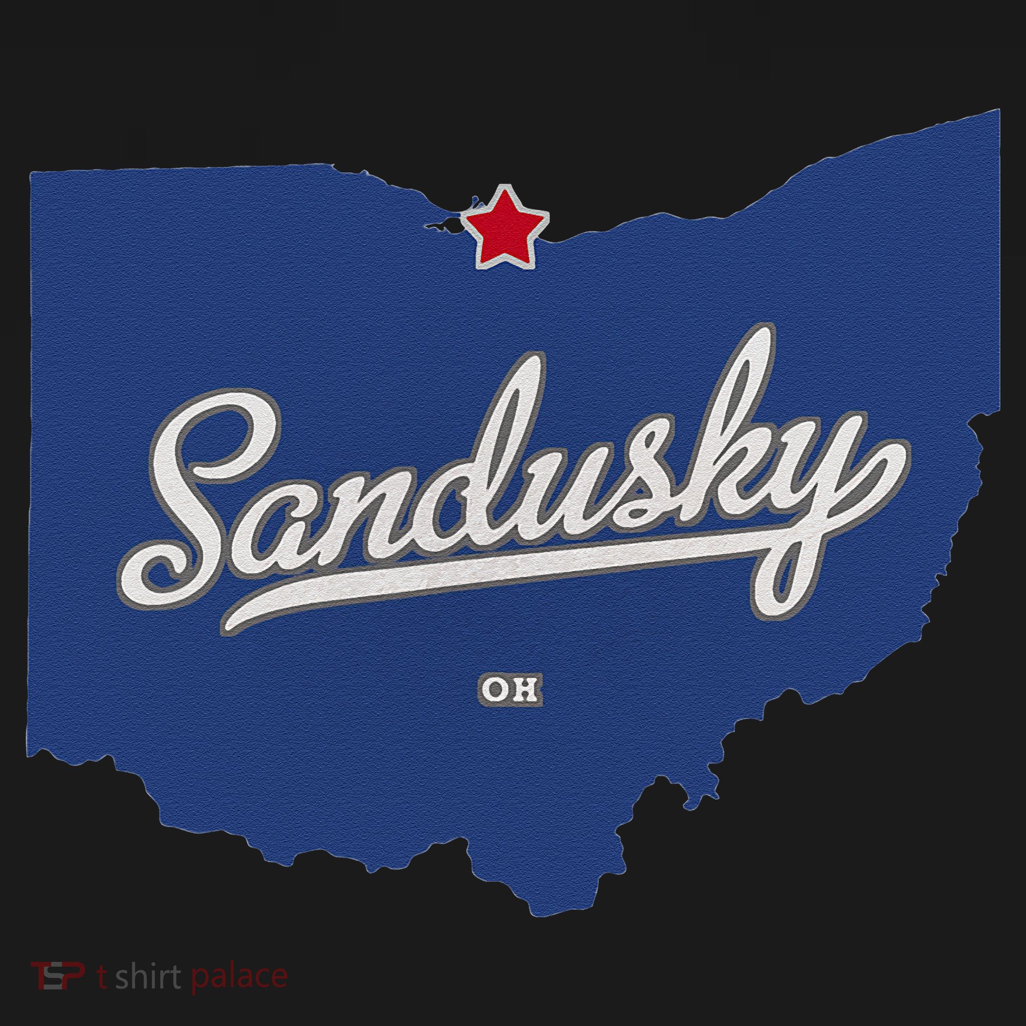 Sandusky Ohio OH Map Polo