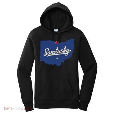 Sandusky Ohio OH Map Women's Hoodie