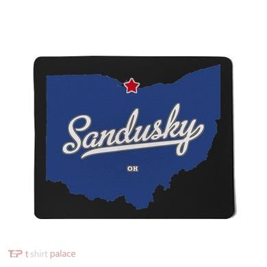 Sandusky Ohio OH Map Mousepad