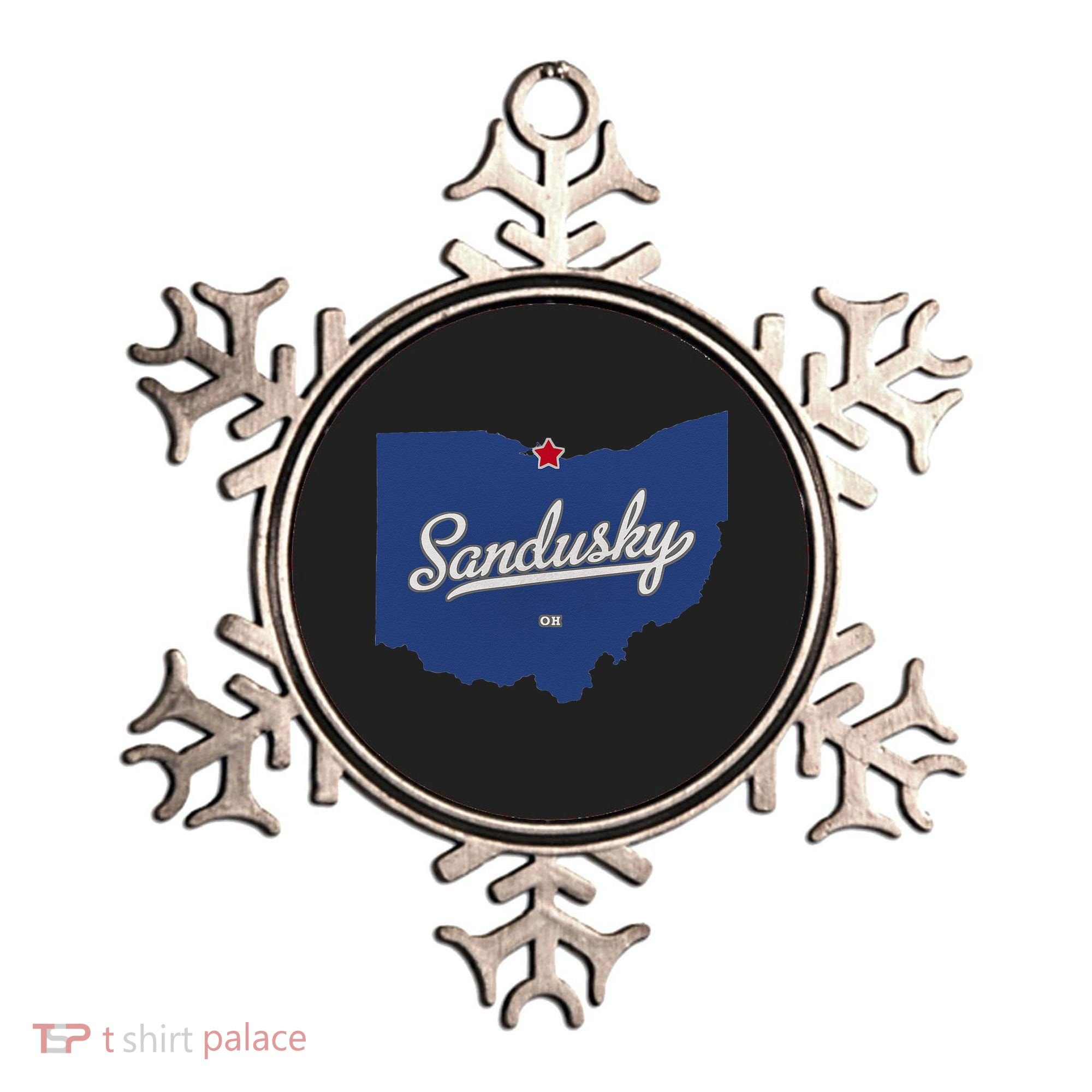 Sandusky Ohio OH Map Ornament