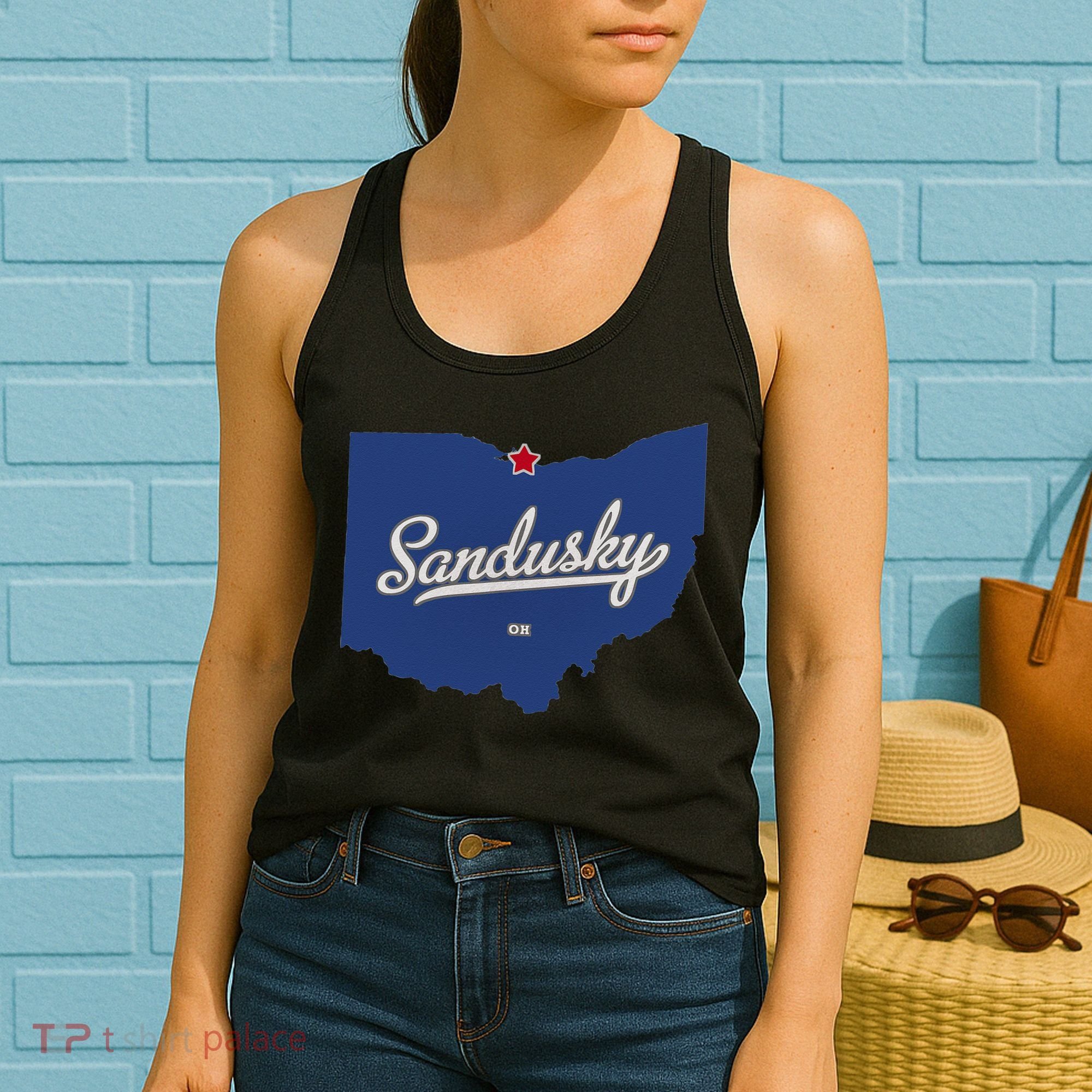 Sandusky Ohio OH Map Women's Tank Top
