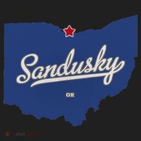 Sandusky Ohio OH Map Hat thumb 2