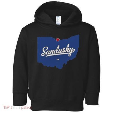 Sandusky Ohio OH Map Toddler Hoodie