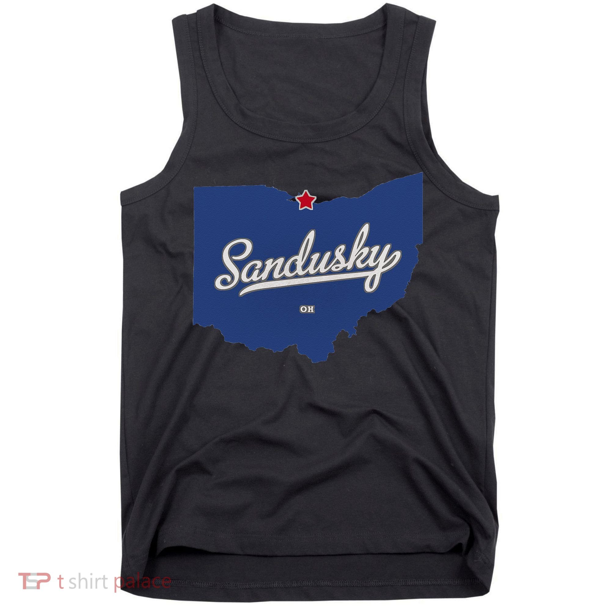 Sandusky Ohio OH Map Tank Top