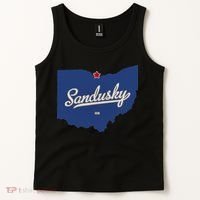 Sandusky Ohio OH Map Tank Top thumb 2
