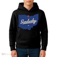 Sandusky Ohio OH Map Kids Hoodie thumb 4