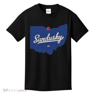 Sandusky Ohio OH Map Kids T-Shirt
