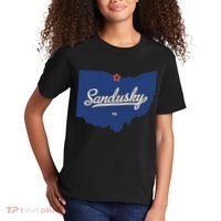Sandusky Ohio OH Map Kids T-Shirt thumb 2