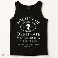 Society Of Obstinate Headstrong Pride And Prejudice Tank Top thumb 2