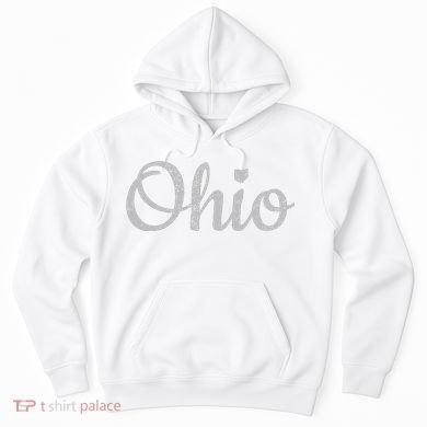 State Of Ohio Pride Script Text Distressed Design Gifts Hoodie