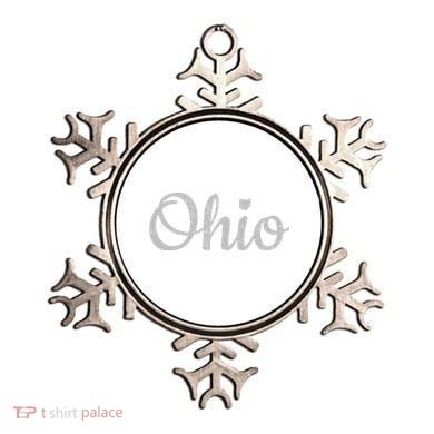 State Of Ohio Pride Script Text Distressed Design Gifts Ornament