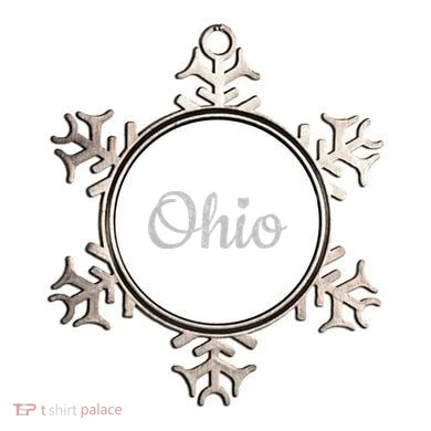State Of Ohio Pride Script Text Distressed Design Gifts Ornament