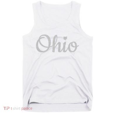 State Of Ohio Pride Script Text Distressed Design Gifts Tank Top