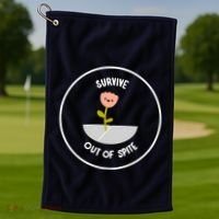 Survive Out Of Spite Dandelion Golf Towel thumb 1