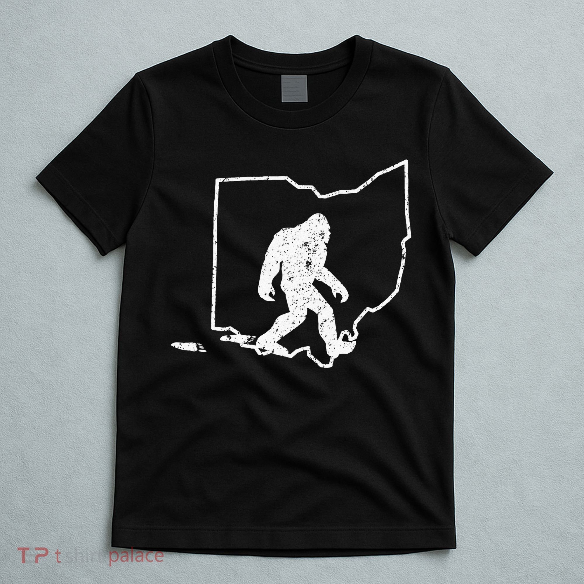 State Of Ohio Vintage Pride Bigfoot Hunter T-Shirt