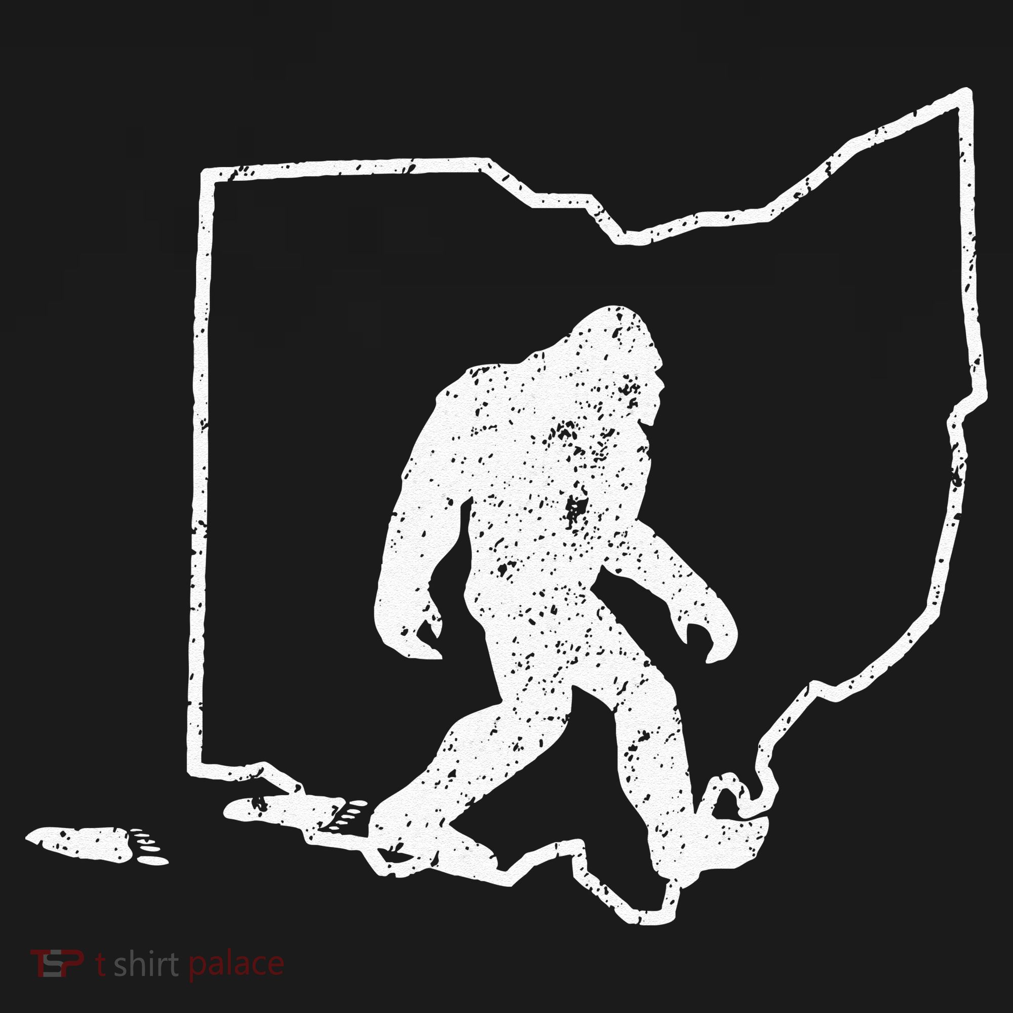 State Of Ohio Vintage Pride Bigfoot Hunter T-Shirt