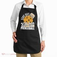 Stay Out Of The Kitchen Play Pickleball Paddleball Lover Apron thumb 2