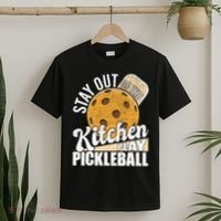 Stay Out Of The Kitchen Play Pickleball Paddleball Lover T-Shirt thumb 2