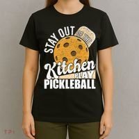 Stay Out Of The Kitchen Play Pickleball Paddleball Lover T-Shirt thumb 4