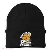 Stay Out Of The Kitchen Play Pickleball Paddleball Lover Beanie thumb 0