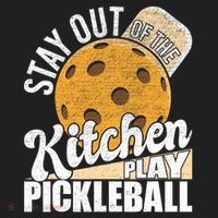 Stay Out Of The Kitchen Play Pickleball Paddleball Lover Beanie thumb 2
