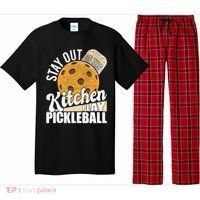 Stay Out Of The Kitchen Play Pickleball Paddleball Lover Pajama Set thumb 0
