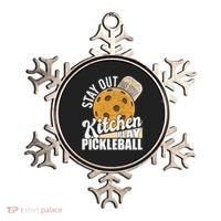 Stay Out Of The Kitchen Play Pickleball Paddleball Lover Ornament thumb 0
