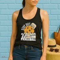 Stay Out Of The Kitchen Play Pickleball Paddleball Lover Women's Tank Top thumb 2