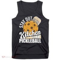 Stay Out Of The Kitchen Play Pickleball Paddleball Lover Tank Top thumb 0